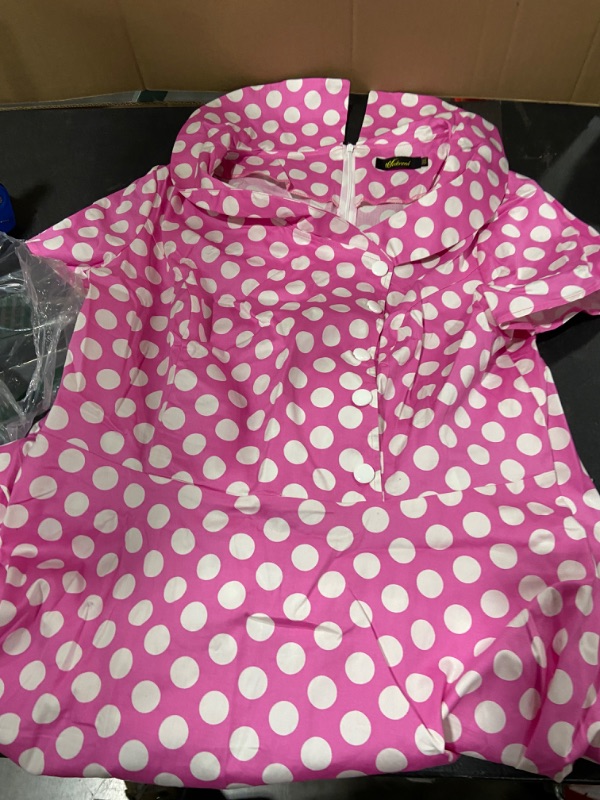 Photo 1 of Womens (3XL) Pink Polka Dot Dress/Gown