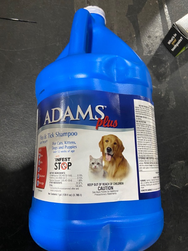 Photo 1 of ADAMS PLUS FLEA & TICK SHAMPOO W/ PRECOR (GALLON)
