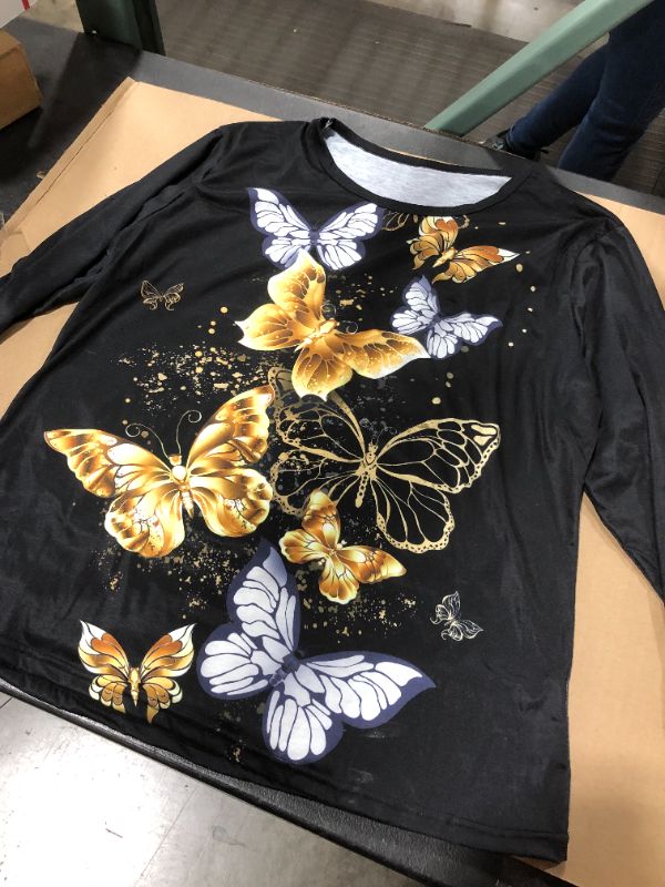 Photo 1 of (XXL) Butterfly Black Long Sleeve 