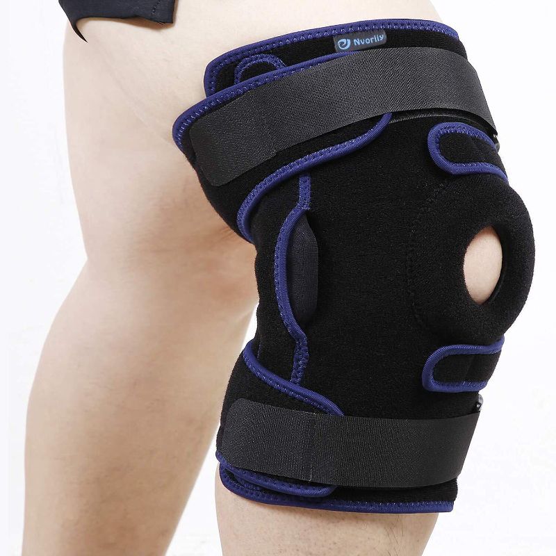 Photo 1 of Nvorliy Plus Size Hinged Knee Brace Dual Strap Patellar Stabilization Design & High-Level Support For Arthritis, ACL, LCL, MCL, Meniscus Tear, TDislocation, Post-Surgery Recovery Fit Men & Women, Large