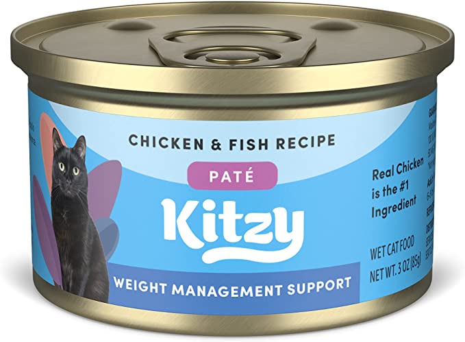 Photo 1 of Amazon Brand - Kitzy Wet Cat Food, Chicken with Rice Paté, 12.5 oz cans, Pack of 12