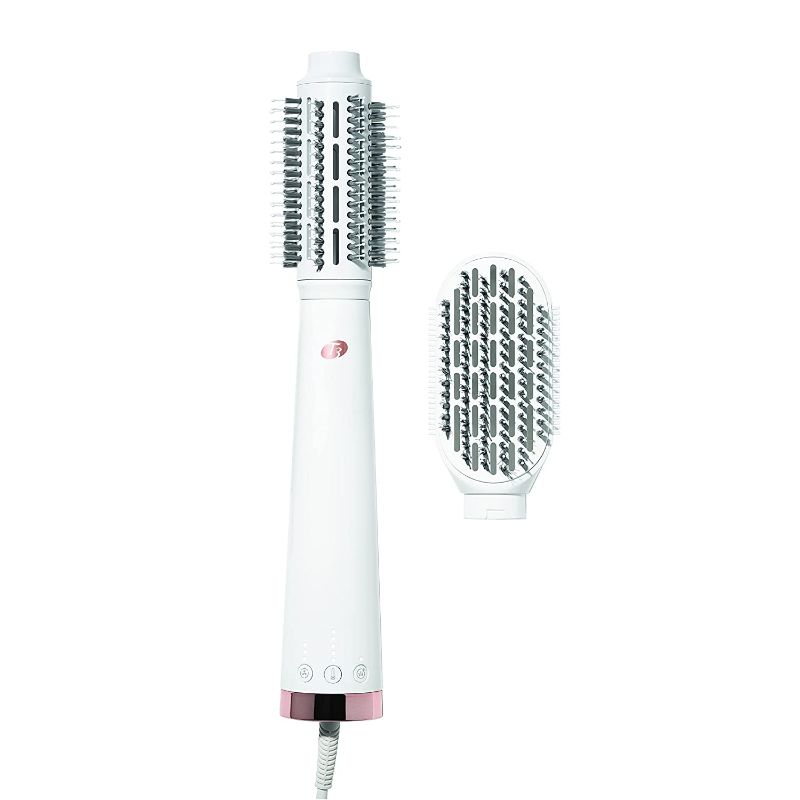 Photo 1 of T3 AireBrush Duo Interchangeable Hot Air Blow Dry Brush with Two Attachments – Includes 15 Heat and Speed Combinations, T3 IonFlow Technology, Volume Booster Switch, Lock-in Cool Shot

