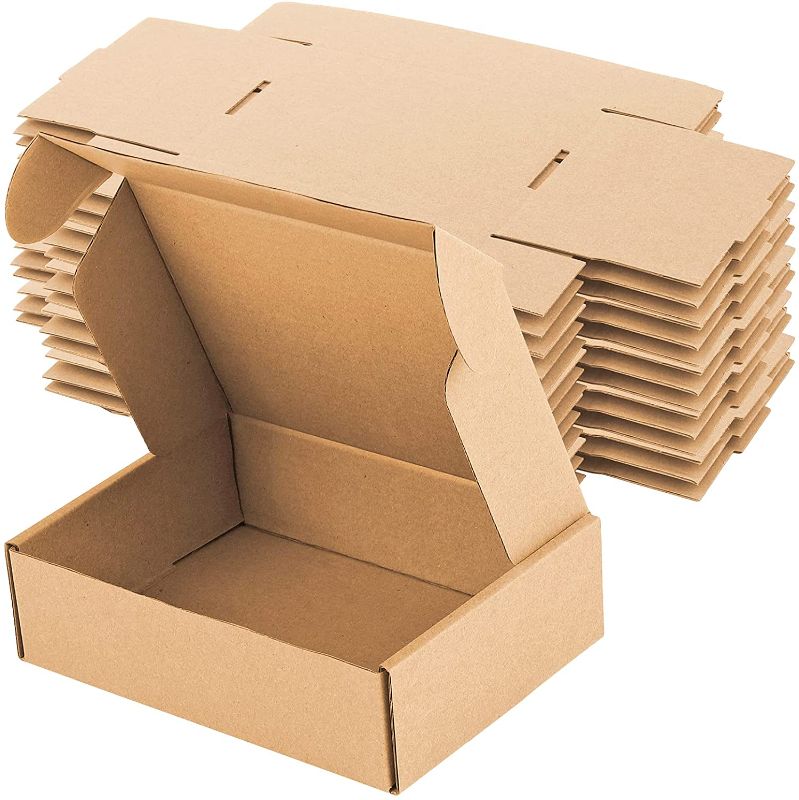 Photo 1 of 30 Pieces Small Corrugated Cardboard Box 11 x 8 x 2 Inches Recyclable Box Mailing Box Shipping Boxes Mailer Boxes for Gifts Mailing Shipping, Brown