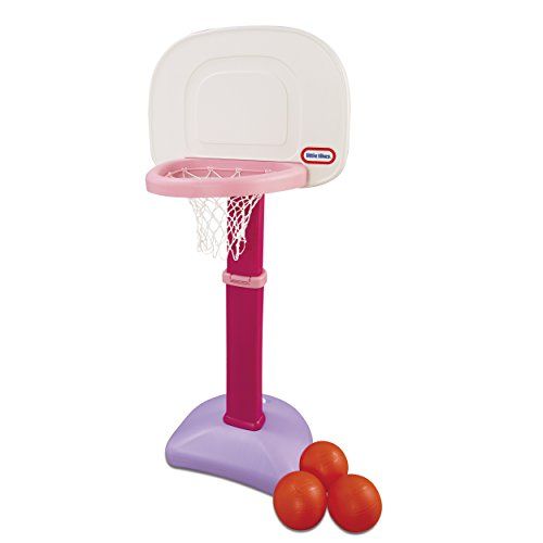 Photo 1 of Little Tikes Toddler Easy Score Basketball Set, Adjustable Hoop, 3 Balls, Pink
