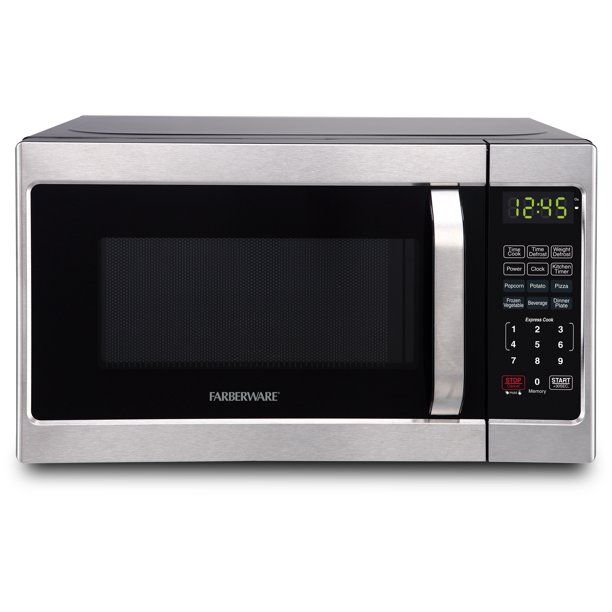 Photo 1 of Farberware Classic 0.7 Cu. ft. 700-Watt Microwave Oven, Brushed Stainless, FMO07AHTBKJ
