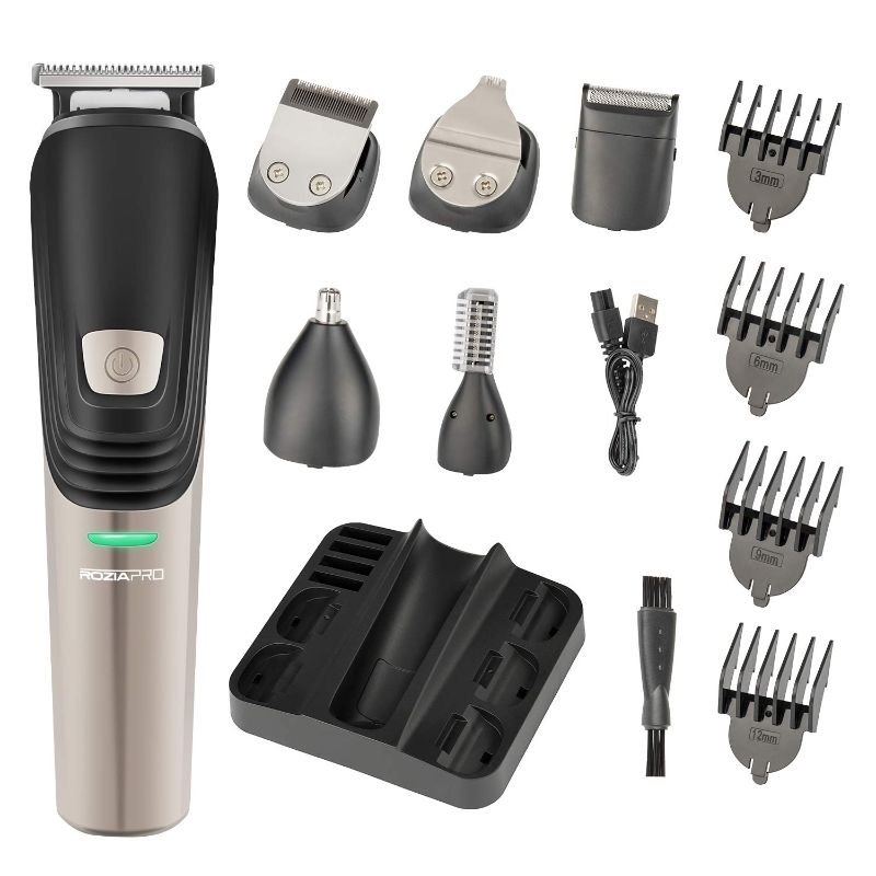 Photo 1 of Beard Trimmer 6 in 1 Hair Clipper Electric Trimmer Shaver and Nose Trimmer Electric Razor Professional Grooming Kit
