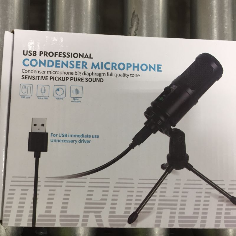 Photo 2 of MyMAX Computer Condenser Recording USB Microphone for Podcast/Mac/Gaming/Laptop/PS4/Youtube/Skype/Twitch/Zoom/Voice Over, with Professional 192Khz/24bit Mic, Noise Cancellation, & Tripod Stand (BM65)
