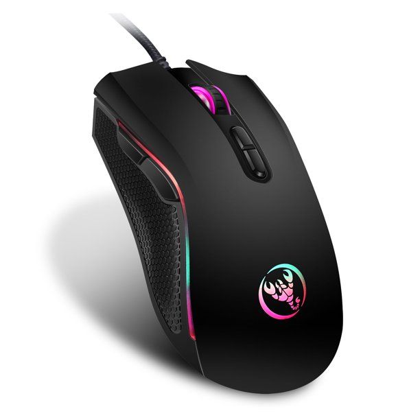 Photo 1 of TSV Gaming Mouse Wired, 7 Buttons, RGB Backlit, 3200 DPI Adjustable, Comfortable Grip Ergonomic Optical PC Computer Gaming Mice with Fire Button - Black
