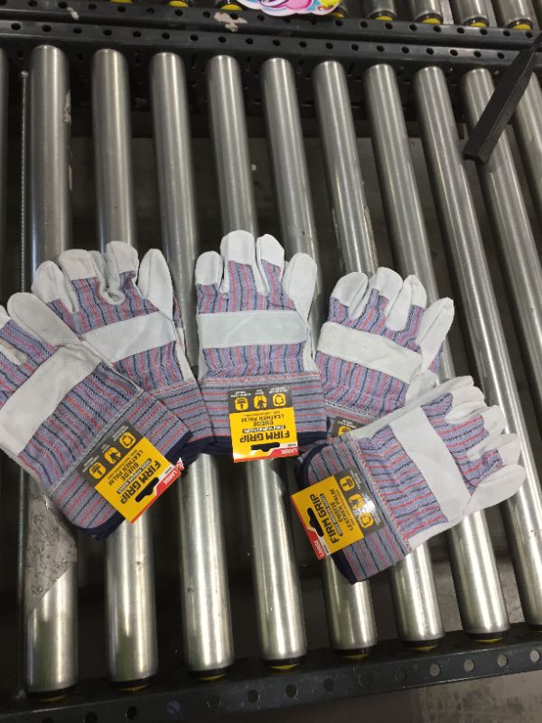 Photo 1 of Blue Suede Cowhide Leather And Denim Large Work Gloves-Firm Grip-5023-72
5 PACKS