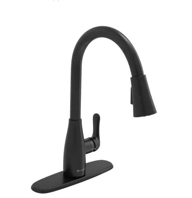 Photo 1 of Glacier Bay
McKenna Single-Handle Pull-Down Sprayer Kitchen Faucet in Matte Black with TurboSpray and FastMount