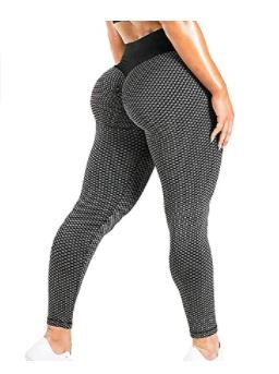 Photo 1 of SEASUM Women's High Waist Yoga Pants Scrunched Booty Leggings Workout Running Butt Enhance Textured Tights Size Large