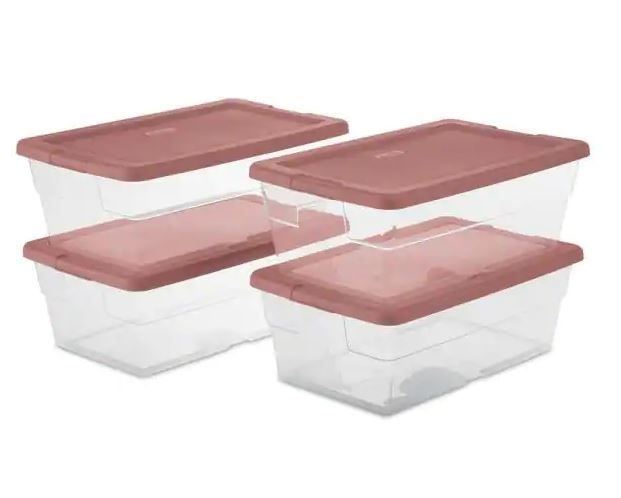 Photo 1 of 6 qt. Storage Tote (Set of 4)