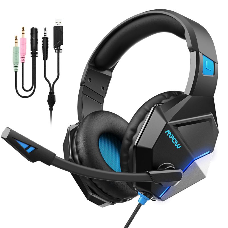 Photo 1 of Mpow EG10 Gaming Headphone Portable 3.5mm Wired PC Gaming Headsets
