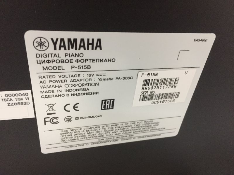 Photo 8 of Yamaha P515 88-Key Weighted Action Digital Piano, Black, SINGLE PEDAL INCLUDED
