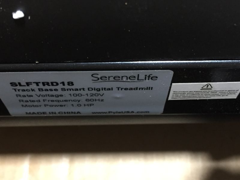 Photo 1 of SereneLife SLFTRD18 - Smart Folding Compact Treadmill with Downloadable App & Bluetooth connectivity
