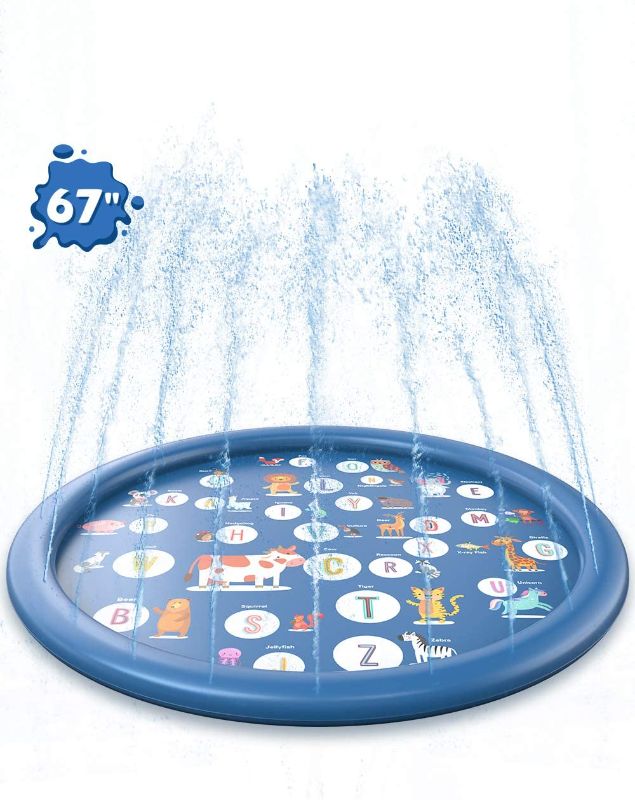 Photo 1 of LANXU Splash Pad, 67" Sprinkler for Kids, Educational Toddler Outdoor Toys, Outdoor Water Toys Fun for Babies Toddlers Children Kids Boys Girls
