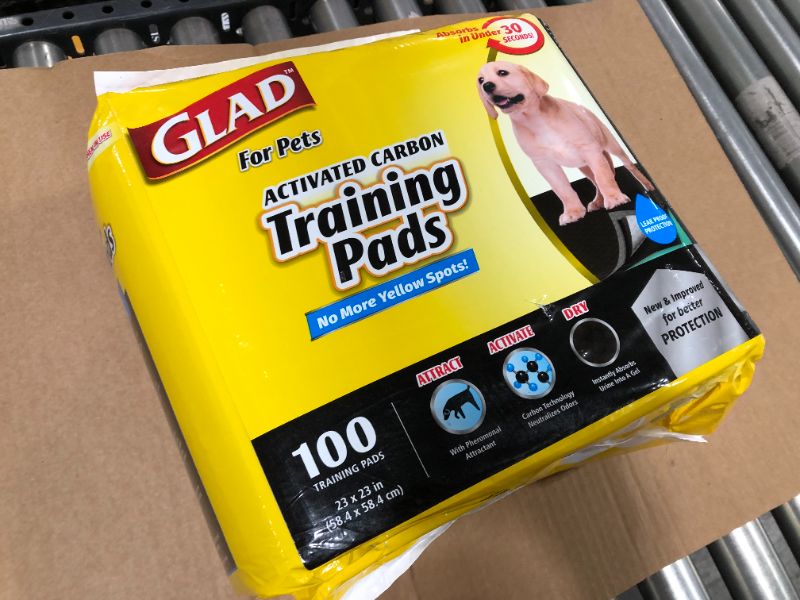 Photo 2 of Glad for Pets Black Charcoal Puppy Pads-New & Improved Puppy Potty Training Pads That ABSORB & NEUTRALIZE Urine Instantly-Training Pads for Dogs, Dog Pee Pads, Pee Pads for Dogs, Dog Crate Pads, 23 X 23, 100 COUNT
