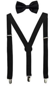 Photo 1 of SusBow Suspenders for Men - Suspenders and Bow Tie For Men - Adjustable Elastic Y Back Style Suspender - Strong Clips, PACK OF 2
