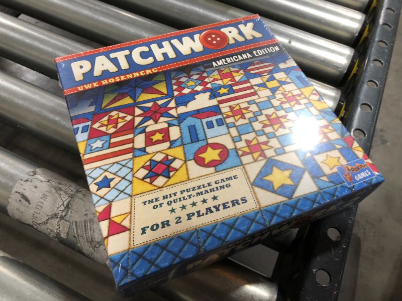 Photo 2 of Patchwork Board Game Americana Edition | Strategy Game | Puzzle Game | Family Board Game for Kids and Adults | Ages 8 and up | 2 Players | Average Playtime 30 Minutes | Made by Lookout Games
