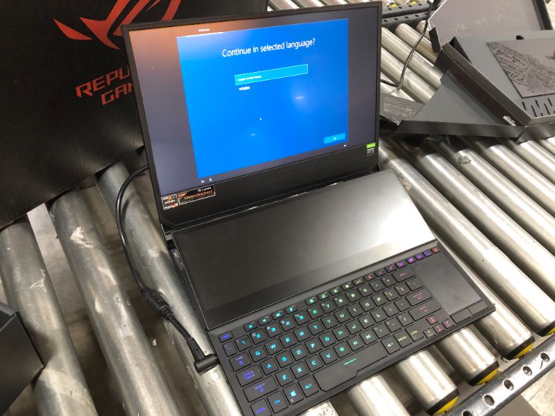 Photo 2 of ASUS ROG Zephyrus Duo SE 15 Gaming Laptop, 15.6” 300Hz IPS Type FHD Display, NVIDIA GeForce RTX 3060, AMD Ryzen 9 5980HX, 16GB DDR4, 1TB PCIe SSD, Per-Key RGB Keyboard, Windows 10 Home, GX551QM-ES96
