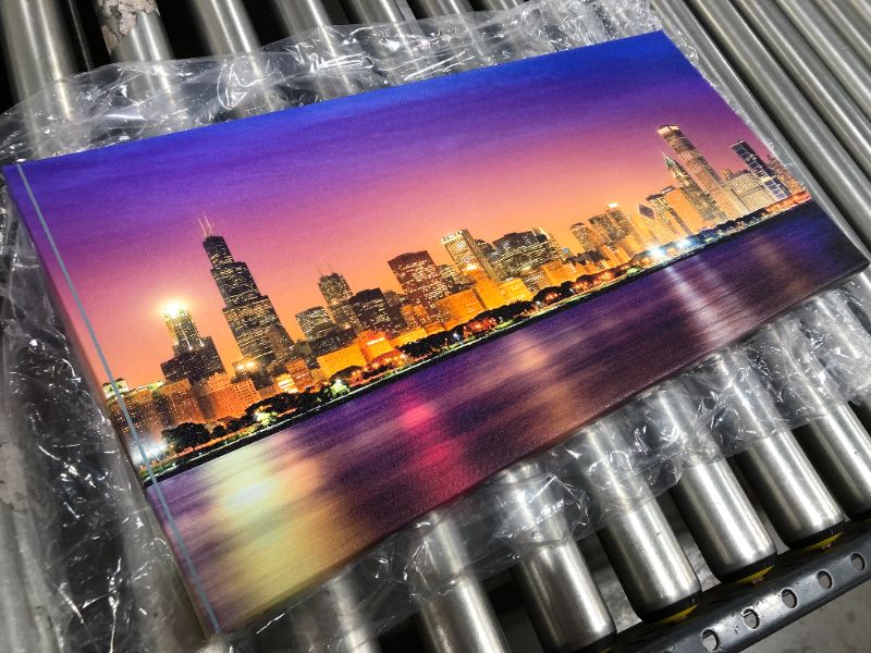 Photo 1 of 12 X 24 INCHES SKYLINE CANVAS PRINT WALL ART