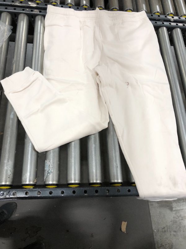 Photo 2 of Amazon Essentials Men's Fleece Jogger Pant, Off White, X-Large