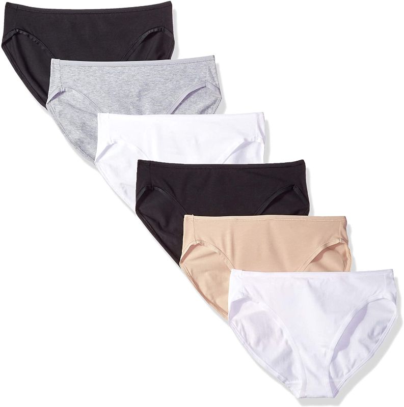 Photo 1 of Amazon Essentials Women's Cotton High Leg Brief Underwear, Multipack OF 6, SIZE S