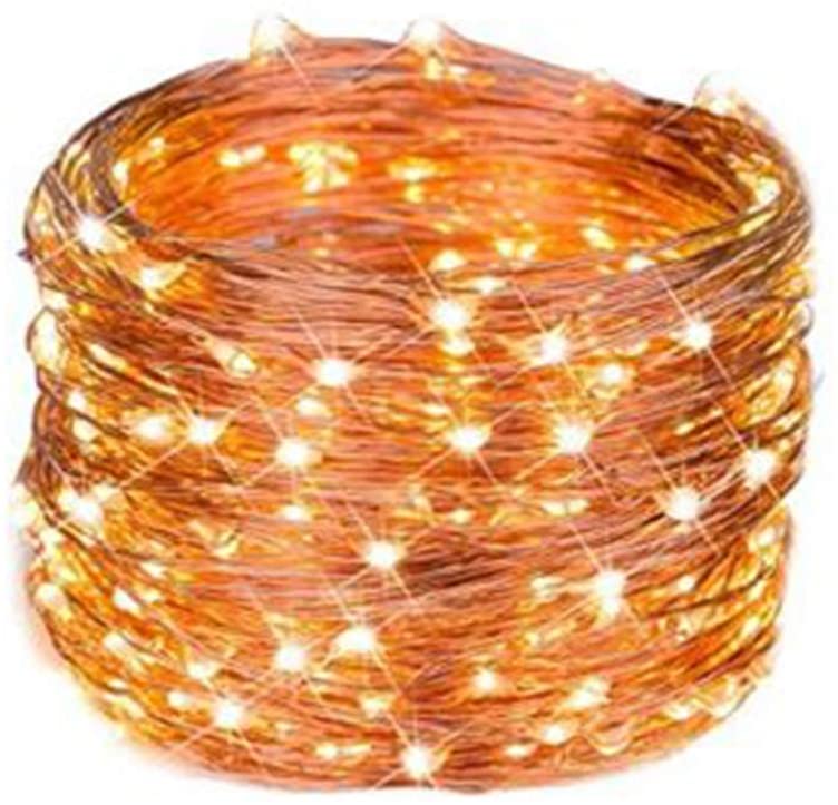 Photo 1 of ProductWorks 35136 Tiny Lites Copper Wire Indoor and Outdoor LED String, 500 Warm White Remote Control Operated Lighting
