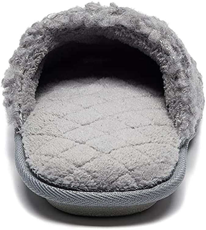 Photo 1 of MUBOLIY WOMENS COZY SLIPPERS, GREY, SIZE 11.5