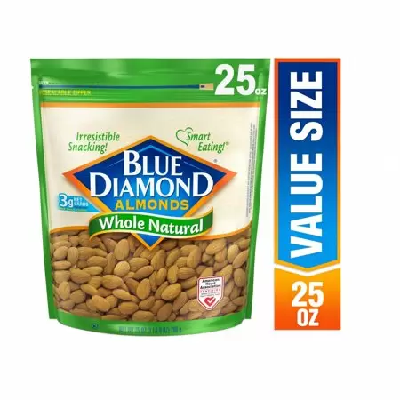 Photo 1 of Blue Diamond Whole, Raw, Natural Almonds, 25 Oz, BEST BY 12 MAR 2023