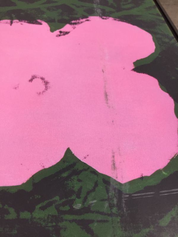 Photo 4 of Andy Warhol Design 4 Flowers Approx 38H X 38W Inches Framed in Black