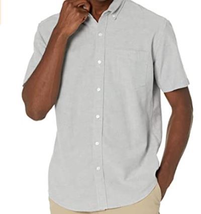 Photo 1 of Amazon Essentials Men's Regular-Fit Short-Sleeve Pocket Oxford Shirt XXL