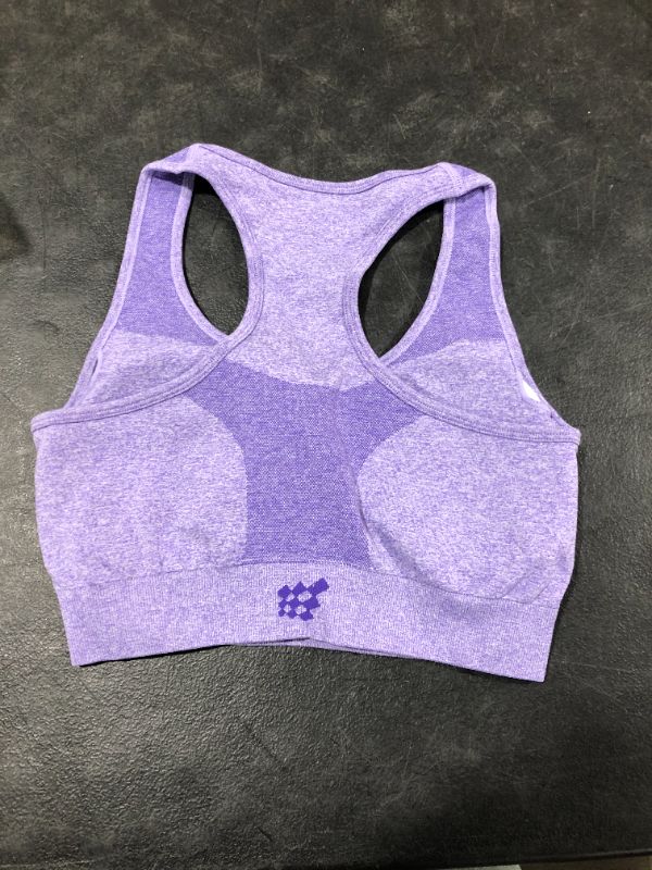 Photo 2 of Jed North Women's Seamless Gym Fitness Workout Sports Bra, Purple, Medium / Large