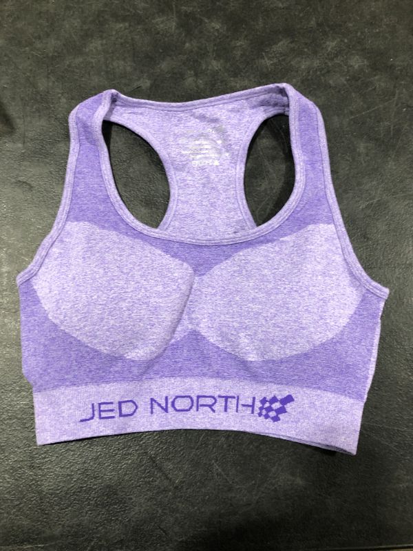 Photo 1 of Jed North Women's Seamless Gym Fitness Workout Sports Bra, Purple, Medium / Large