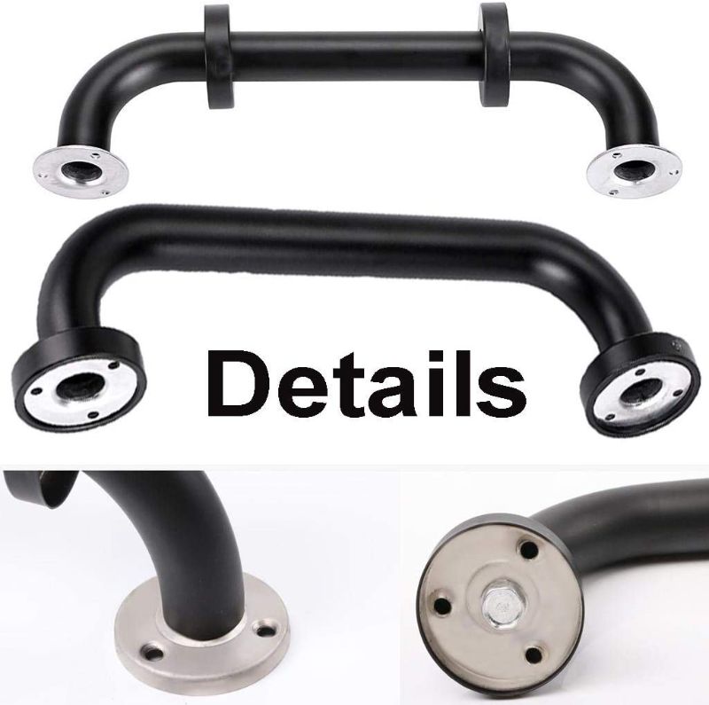Photo 1 of 2 Pack -12 Inch Stainless Steel Shower Grab Bar [Black]