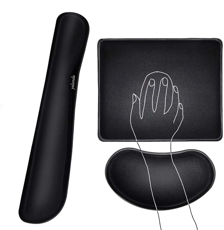 Photo 1 of Keyboard Wrist Rest + Mouse Pad + Mouse Wrist Rest Support Set