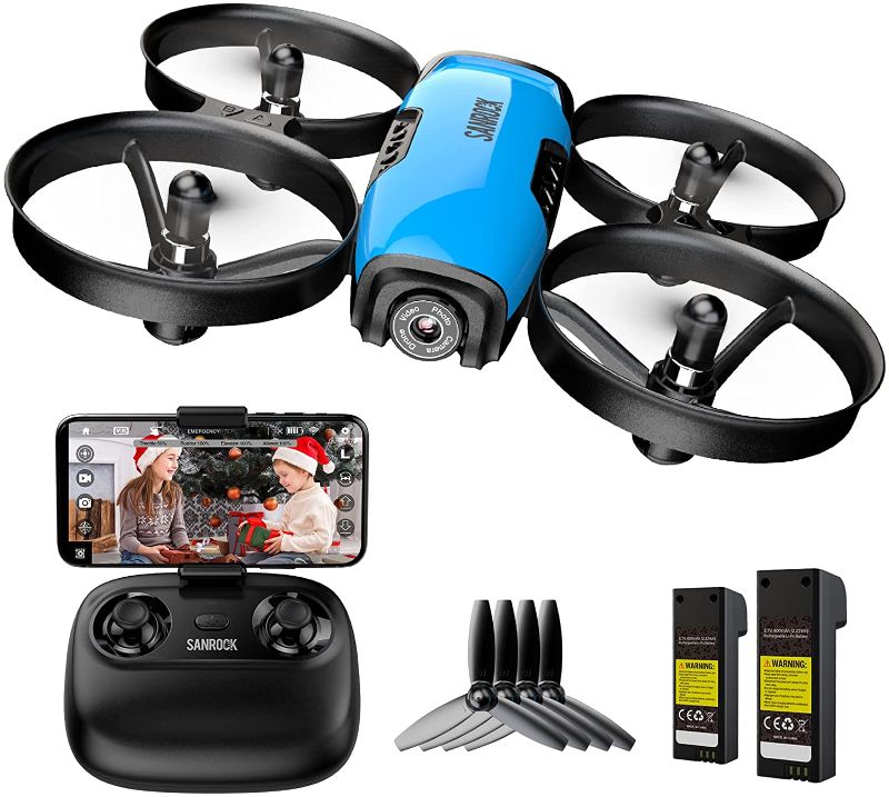 Photo 1 of SANROCK U61W Drone with Camera for Kids Adult Beginner 720P HD & 2 Batterie