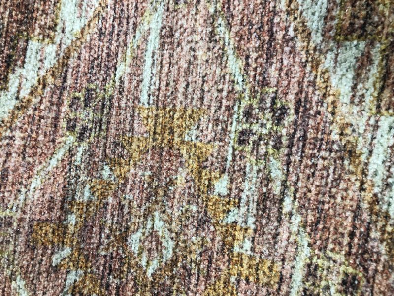 Photo 1 of 4'x6' Southbury Washable Printed Diamond Persian Style Rug Rust - Threshold™
