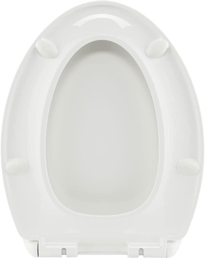 Photo 1 of BATH ROYALE BR501-00 Executive Elongated Toilet Seat, White - Soft Close Toilet Seat Cover Replacement Toilet Seat Fits All Toilet Brands including Kohler, Toto and American Standard