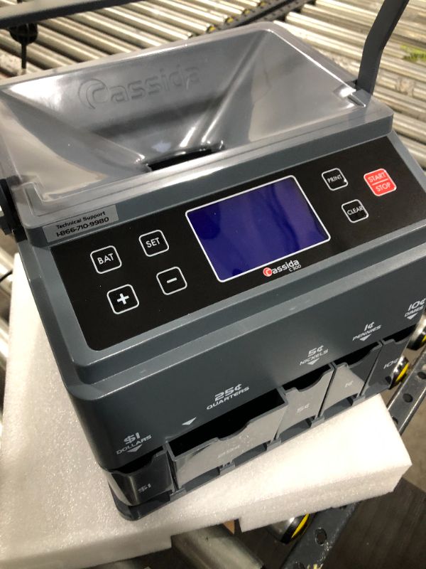 Photo 2 of Cassida C300 Professional USD Coin Counter, Sorter and Wrapper/Roller | 35% Faster Wrapping Coins with Quickload Technology | 300 Coins/Minute | Printing-Compatible | Includes 5 Wrapper Sets
