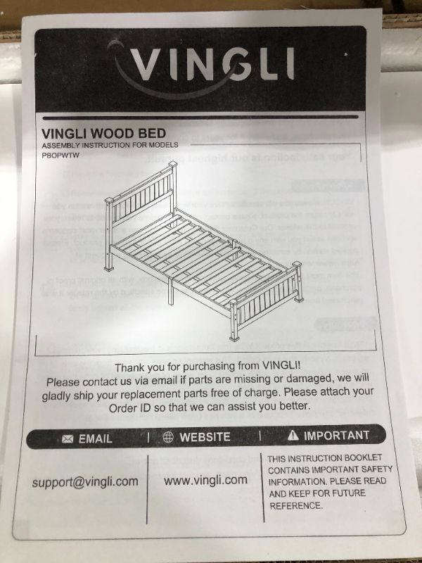 Photo 1 of  Vingli Wooden Twin Bed Model #pbopwtw
