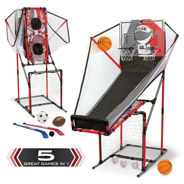 Photo 1 of 5-in-1 Sport Center Game System - Basketball, Football, Baseball, Soccer & Hockey