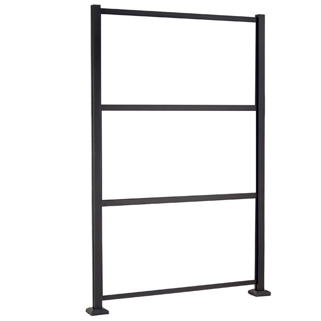 Photo 1 of Barrette Outdoor Living 2 ft. x 4 ft. Matte Black Aluminum Decorative Screen Panel Frame Kit