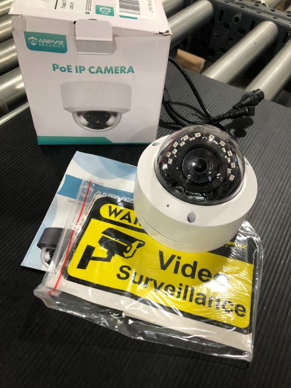 Photo 2 of Anpviz 3MP PoE IP Dome Camera IP Security Camera Outdoor Night Vision 98ft, Motion Alert, Weatherproof