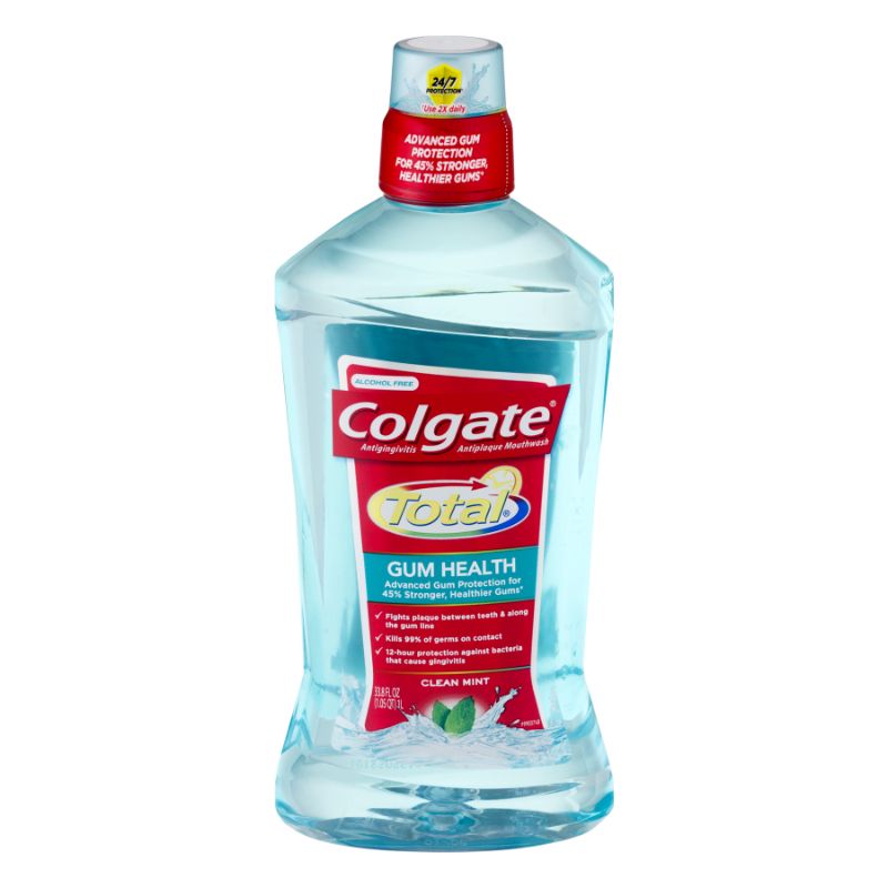 Photo 1 of [2Pack] Colgate Total Gum Health Mouthwash Clean Mint - 33.8 Oz
