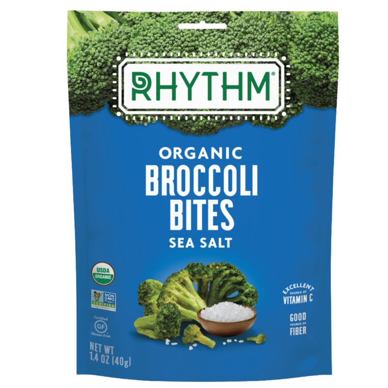 Photo 1 of [4 Pack] Rhythm Organic Broccoli Bites, Sea Salt 1.4 Oz Bag

