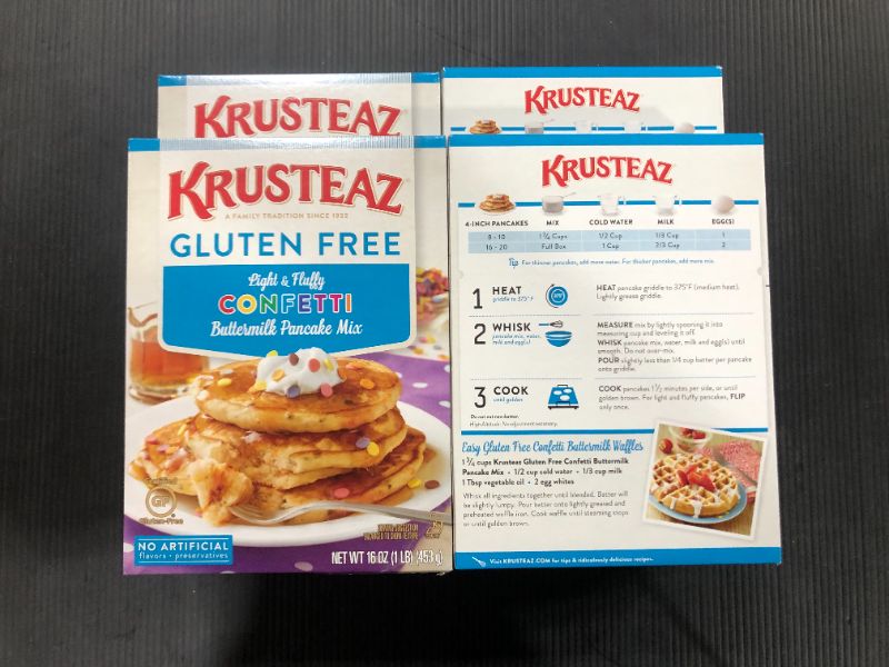 Photo 2 of [4 Pack] Krusteaz Gluten Free Confetti Buttermilk Pancake Mix, 16 Ounce