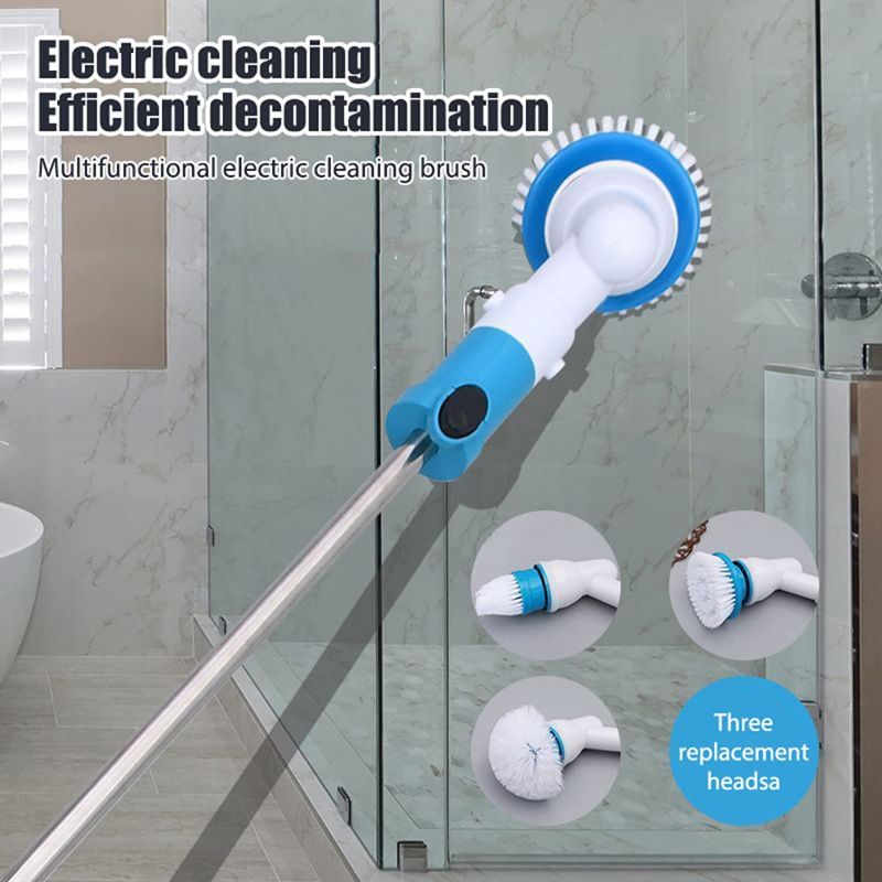 Photo 2 of 360 Cordless Electric Spin Scrubber Power Surface Cleaner with 3 Replaceable Cleaning Scrubber Brush Heads, 1 Extension Arm and Adapter