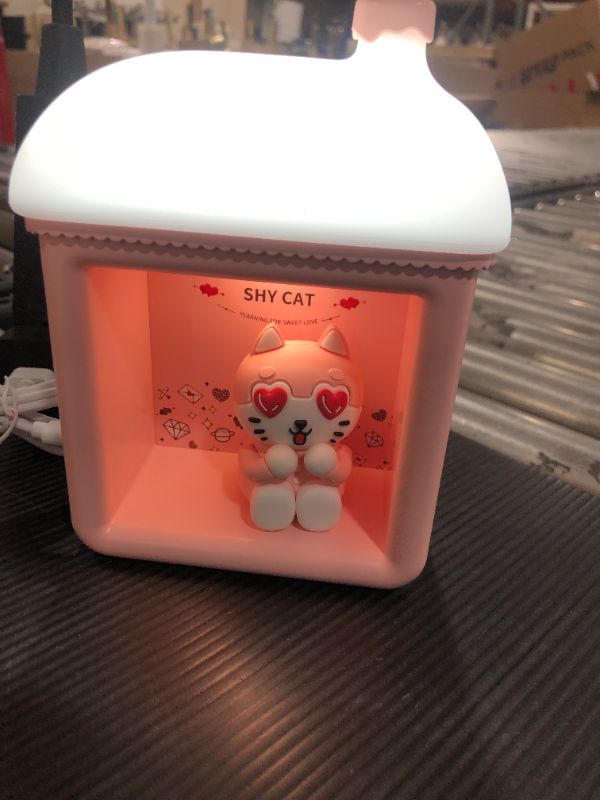 Photo 2 of Snow House LED Lamp Night Light 3D Lovely Cat Doll Light-Up USB Port