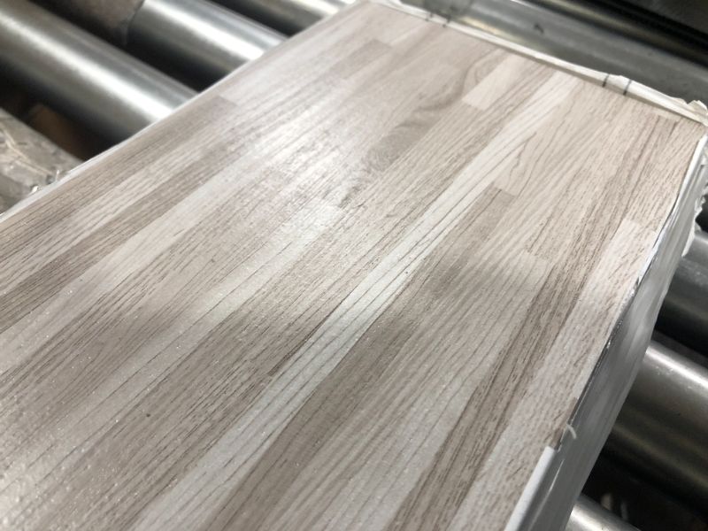 Photo 4 of Art3d Peel and Stick Floor Tile Vinyl Wood Plank 18 Sq.Ft, Dusty Grey, Rigid Surface Hard Core Easy DIY Self-Adhesive Flooring